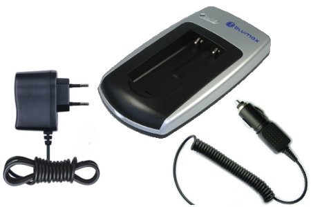 Set Chargeur secteur (220V) & voiture (12V/24V) pour Samsung IA-BP-85ST: VP-MX10, VP-MX10A, VP-HMX10, VP-HMX10C