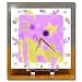 Pink Ice Cream Dots and Flowers - 6x6 Desk Clock