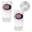 Texas Rangers MLB 2pc Pint Ale Glass Set with Baseball Bottom - Oval Logo