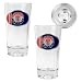 Texas Rangers 2-Piece Pint Ale Glass Set with Baseball Bottom  (Oval Logo)