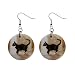 Cat Black & White Earrings Limited Edition Art Jewelry