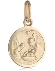 14K Yellow Gold Baptism Medal (1/2" x 1/2")