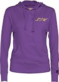 LSU Tigers Women's Purple Button Placket Hooded Sweatshirt