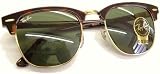Ray Ban Clubmaster Originals Sunglasses ~ 49mm lens size ~ Model no. 3016 - Mock Tortoise/Gold (Arista) Frame with Safety Toughened GLASS G15 XLT Lens Color Code W0366 - Supplied Boxed with Ray Ban case and microfibre cleaning cloth - Brand New and IN STOCK from ONLINESUNSPECS - Authorized Ray Ban Dealers