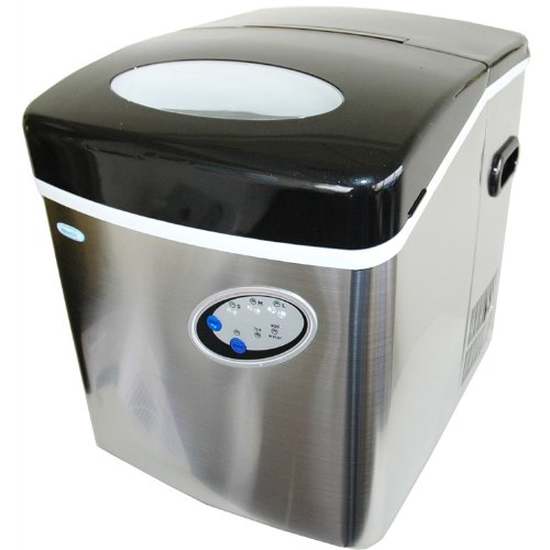 NewAir AI 200SS Portable Ice Maker In Stainless Steel With 35 Pound Daily Ice Making Capacity