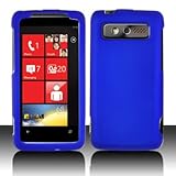For Verizon HTC Trophy 6985 Accessory - Rubber blue Hard Protective Hard Ca ....