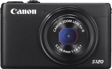 Canon PowerShot S120 Camera - Black (12.1MP, 5x Zoom) 3 inch Touch LCD