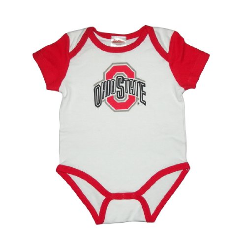 NCAA Ohio State Buckeyes Baby / Infant One-Piece Bodysuit / Romper / Onesie - White (Size: 3-6)