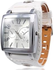 New Fashion Leather 2 Dials Decoration Wrist Watch Quartz WTH0250