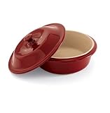 Pampered Chef Cranberry Round Covered Baker