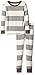 Burt's Bees Baby Baby Boys Rugby Stripe Organic Pj Set, Heather Grey, 3 Toddler