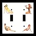 VARGAS PIN-UP GIRLS CALENDAR GIRL DOUBLE TOGGLE SWITCH PLATE