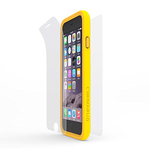 iPhone 6s Case - RhinoShield CrashGuard Bumper Bundle [Yellow] - Includes Protective Bumper Case and Impact Resistant Front/Back RhinoShield Screen Protectors [11 FT 360° Drop Protection] for iPhone 6 and iPhone 6s
