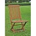 Trivoli Wooden Slatted Back Folding Chairs Set of 2 (Stain) (37