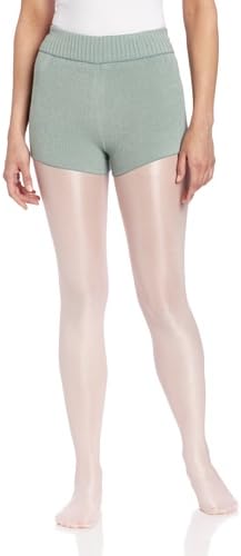 Harmonie Womens Ribbed Short With Foldover Waistband, Moss, X-Small