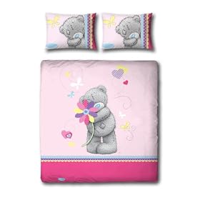 Character World - Me To You Daisy - Set de lit double - Housse de couette (200x200cm) et paire de taies d'oreillers assorties (48x74cm)  - 50% polyester / 50% coton (Import Grande Bretagne)