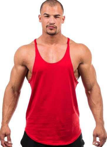 Iwearit Men's Blank Stringer Y Back Cotton Tank Top