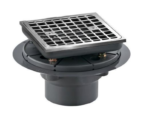 KOHLER K-9136-G Square Design Tile-In Shower Drain, Brushed Chrome