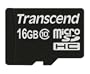 Transcend TS16GUSDC10 Carte microSDHC Classe 10 16Go