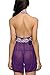Avidlove Women Exotic Lingerie Lace Babydoll Set Halter Chemises Lingerie Purple Medium