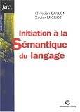 Initiation à la sémantique du langage