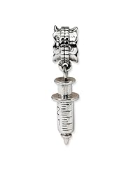 Sterling Silver Reflections Syringe Dangle Bead