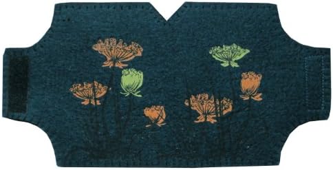 Fair Trade Felted Wool French Press Coffee Cozy- French Press Not Included - Flowers (Teal)