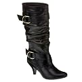 Women's Xhilaration® Kameke Slouchy Buckle Boots - Black