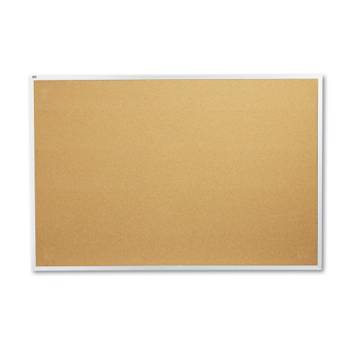 Quartet 2307 Quartet Cork Bulletin Board, Natural Cork/Fiberboard, 72 x 48, Aluminum Frame