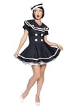 Sexy Adult Womens Halloween Costume Pin Up Navy Sailor Girl Dress Costume Theme Party Outfit Roma