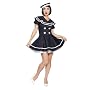 Sexy Adult Womens Halloween Costume Pin Up Navy Sailor Girl Dress Costume Theme Party Outfit Roma