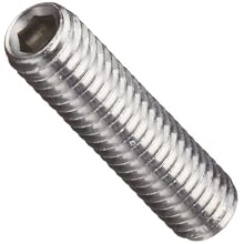 Stainless Steel 18-8 Set Screw, Vented Hex Socket Drive, Cup Point (Metric)