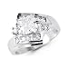 Cheap 14k Solid White Gold Women’s Solitaire CZ Cubic Zirconia Engagement Ring NEW On Sale