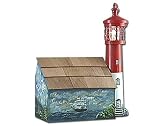 The Cedar Store Wall-Mount City Mailbox with Lighthouse