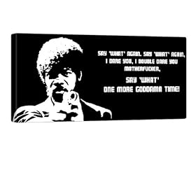 Say What by GALVII - Pulp Fiction Cadre assembl� - Imm�diatement � accrocher - 100x50cm - meilleure qualit� que poster, diff�rents motifs comme photos, abstrait ou pop art