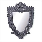 Wood Carved Shield Wall Mirror