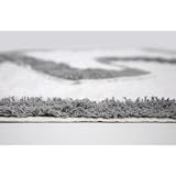 2 Piece 100% Cotton Bath Mat Set in White/Grey