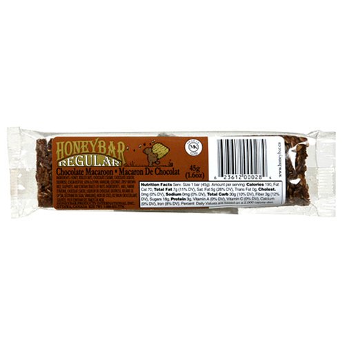 HoneyBar, Chocolate Macaroon, 1.6-Ounce Bars (Pack of 12) by HoneyBar