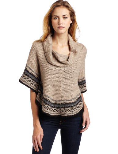 Ella moss Women's Stockholm Poncho Sweater, Sandy, Small