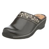 Softwalk Womens Mariposa Clog,Black,7.5 WW