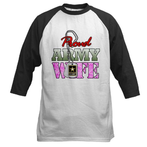 Artsmith, Inc. Baseball Jersey Proud Army Wife
