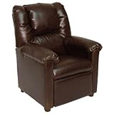 IMAGE OF Children's Lounger Recliner Material: Vinyl Brown (Leather Look)