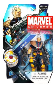 Marvel Universe 3 3/4 Inch Series 13 Action Figure #7 Cable WITHOUT Baby Hope Variant