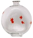 Hand Blown Glass Goldfish Round Bottle 12 X 9