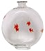 Hand Blown Glass Goldfish Round Bottle 12" X 9"