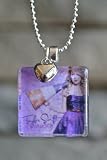 Taylor Swift Megaphone Speak Now Square Glass Tile Pendant Necklace Jewelry Wearable Art Unique Design By Atlantic Seaboard Trading Co.