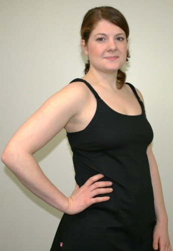 MommyMilk® Nursing Tank Top Extra Long -Black