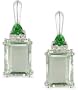 10k Gold Amethyst Tsavorite and Diamond Earrings