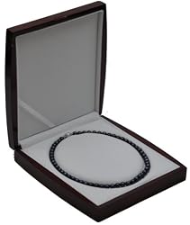 AAA 7.5-8mm Black Freshwater Pearl Necklace 18in Princess