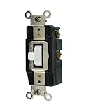 Leviton 1285-W 20-Amp 120/277-Volt Toggle Single-Pole AC Quiet Switch, White by Leviton